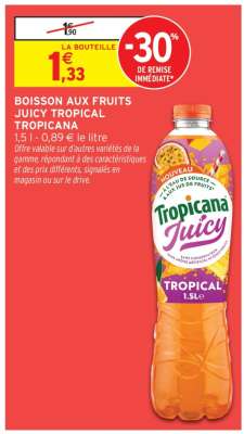 Boisson aux fruits Juicy Tropical Tropicana