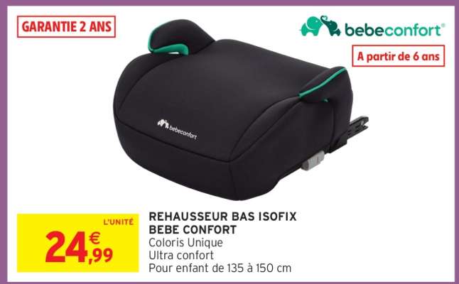 REHAUSSEUR BAS ISOFIX BEBE CONFORT
