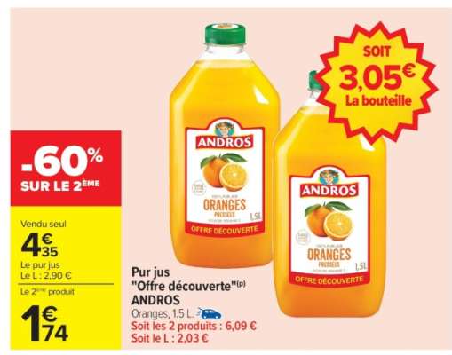 Pur jus "Offre découverte" ANDROS